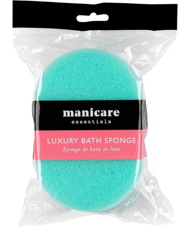 Manicare Luxury Bath Sponge Shower Body Scrubber - Mint | Super Soft & Gentle, Durable Long Lasting Lather | Use with Shower Gel | All Over Wash - Buy Online on SooperMarket.com