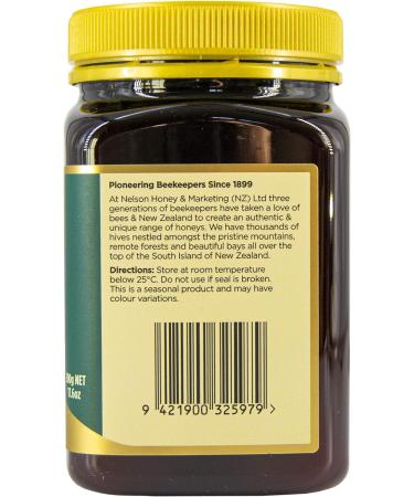 Nelson Honey Manuka Honey 30+ 500g - Pure New Zealand Honey - Buy Online on SooperMarket.com