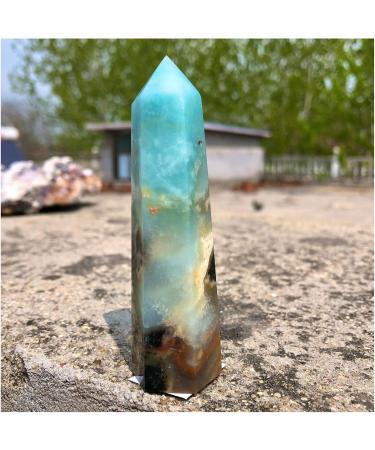 Natural Caribbean Calcite Crystal Hexagon Wand Single Point Sky Blue Stone Tower for Decoration 1pc (Size : 200-250g) - Buy Online on SooperMarket.com