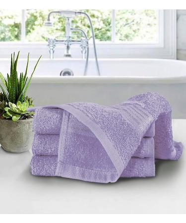 Belizzi Home Ultra Soft Cotton Washcloths - 24 Pack Purple Face Cloths 12x12 inch - Everyday Use Towels, Compact & Lightweight - Multi Purpose - Buy Online on SooperMarket.com