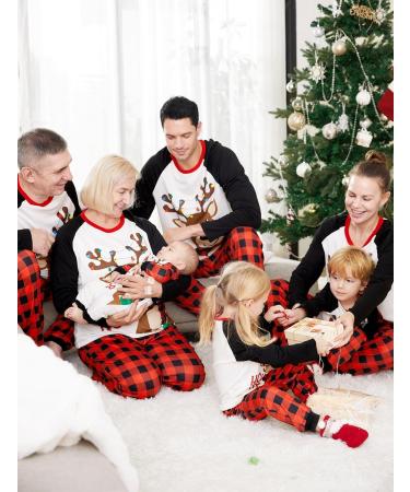 PatPat Family Christmas Pajamas Set | Tree Snowflake Letters Print | Long Sleeve | Red/Black | Men XL - Buy Online on SooperMarket.com