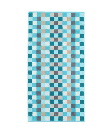 Caw Home Towels Unique Check 942 turquoise - 44 towel 50x100 cm