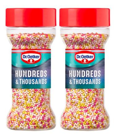 Hundreds Thousands Rainbow Cake Sprinkles Baking 65g x 2
