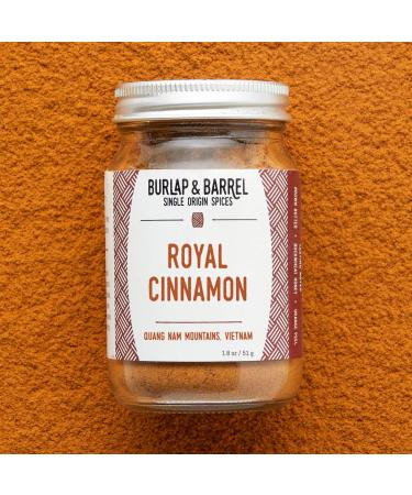 Burlap & Barrel Royal Cinnamon - Saigon Cinnamon for Pastries, Coffee & Smoothies - 1.8oz Glass Jar - Buy Online on SooperMarket.com