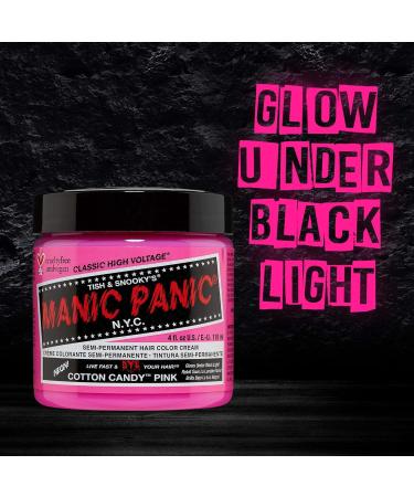 Manic Panic 8oz High Voltage Classic Cream Hair Dye (Cotton Candy Pink) - Vibrant Color Formula - Buy Online on SooperMarket.com