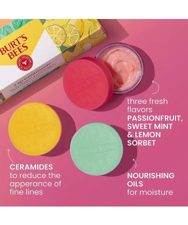 Burt's Bees Lip Mask Set - Graduation & Teacher Appreciation Gift | Overnight Intensive Treatment for All Day Hydration - Passion Fruit, Chamomile, Sweet Mint, Lemon Sorbet - Buy Online on SooperMarket.com