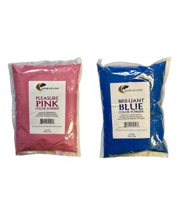 Colors of Love Pink & Blue Combo Pack - 15 Oz Each! Holi Color Powder