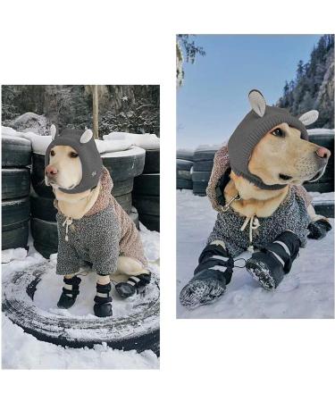 Hipaw XL Outdoor Dog Boots - Winter Dog Shoes Non-slip for Snow Rain - Black - Insole width 3.15 - Buy Online on SooperMarket.com