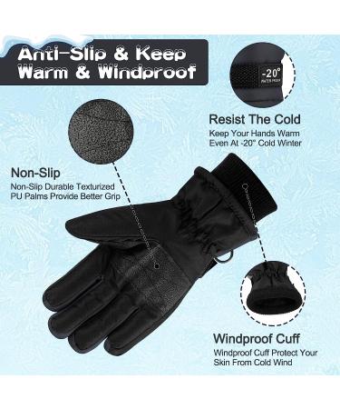ONESING Kids Snow Gloves 2 Pair Set | Ages 3-12 | Boys Winter Ski Gloves | Warm, Windproof & Thick | Gray & Navy Blue (3-7 years) - Buy Online on SooperMarket.com