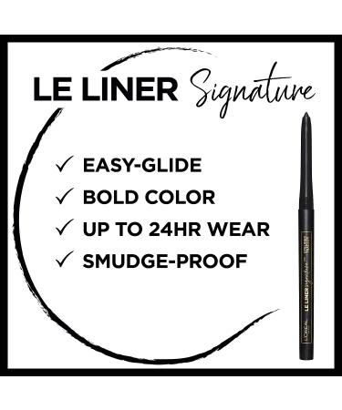L'Oreal Paris Le Liner Signature Mechanical Eyeliner - Smudge-Resistant, Bold Color, Long-Lasting, Waterproof - Noir Cashmere 0.011 oz - Buy Online on SooperMarket.com