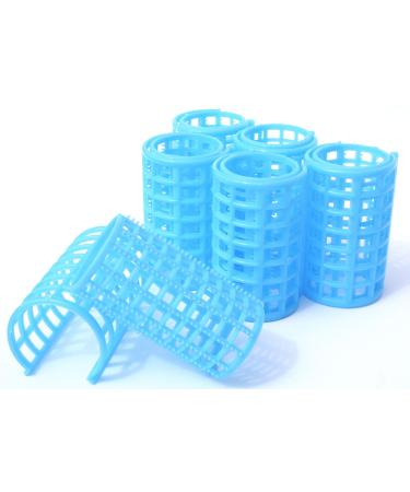 Kamay's Jumbo Hair Rollers Comb Curlers Clips Styling Rollers Hair Curls Wave Style Hairdressing Curlers Tools (Plastic Styling 36mm 1 1/2" 6PCS) Plastic Styling 36mm 6PCS
