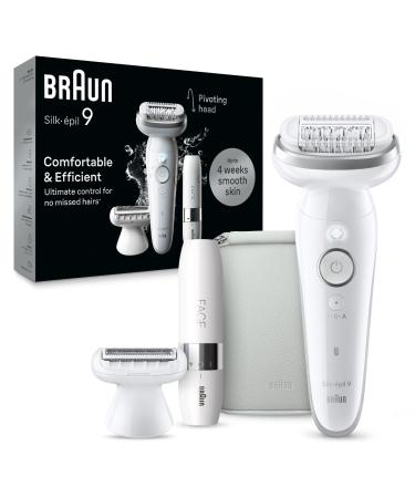 Brown Silk- pil 9 epilator women / hair remover for long-lasting hair removal facespa facial hair remover shaving attachment trimmer attachment 9-341 white / silver new-341