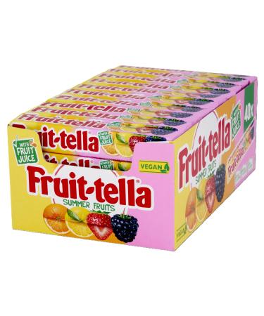 Fruittella Summer Fruits Stick Soft Chew Sweets 41 g (Pack of 40) Summer Fruits Pack of 40