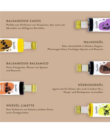 Timber Taste Vinegar & Oil Gift Set - Unique Mothers Day Gift for Mom | 5 Exquisite Essential & Food Oils (5x40ml) | Perfect Kochbox Koch Set - Nutty Delicious - Buy Online on SooperMarket.com