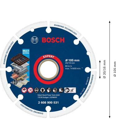 Bosch Professional 1x Expert Diamond Metal Wheel Cutting Disc (for Cast iron 105 mm Accessories Small Angle Grinder Marble Cutter) 105 mm M 14 - Buy Online on SooperMarket.com