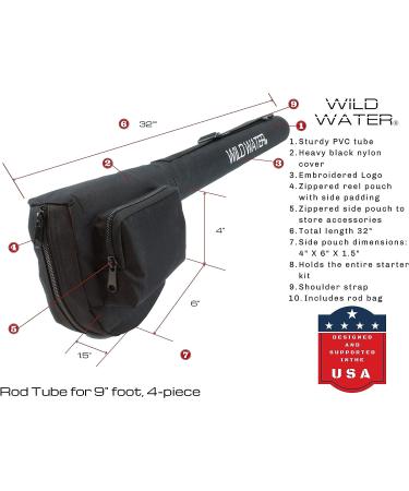 Wild Water Deluxe Fly Fishing Combo Starter Kit - 5/6 Weight 9ft Graphite Rod, Accessories, Aluminum Reel, Carrying Case | Fly Box & Fishing Flies - Buy Online on SooperMarket.com