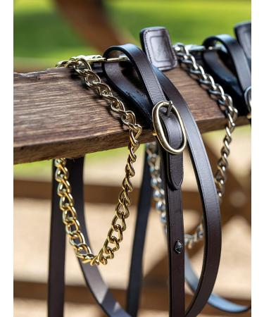 LeMieux Leather Trot Up Chain for Horses in Brown - Detachable - Easy to Use Trigger Clip - One Size - Buy Online on SooperMarket.com