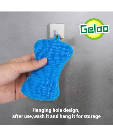 Silicone Sponge Dish Washing Kitchen Gadgets Brush (3 Pack) Blue+Grey+Green - Geloo - Buy Online on SooperMarket.com