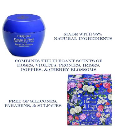 L'Erbolario Danza Di Fiori Body Cream 200ml - Nourishing Floral Cream for Soft Skin | International Shipping Available - Buy Online on SooperMarket.com