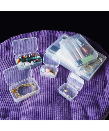 Goodma 24-Piece Rectangular Mini Clear Plastic Storage Box Set for Small Items and Crafts - Buy Online on SooperMarket.com