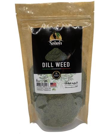 Sabah Dill Weed, Premium Quality, Natural, Great for Pickling, Vibrant Green Color, Extremely Flavorful, 6 oz.
