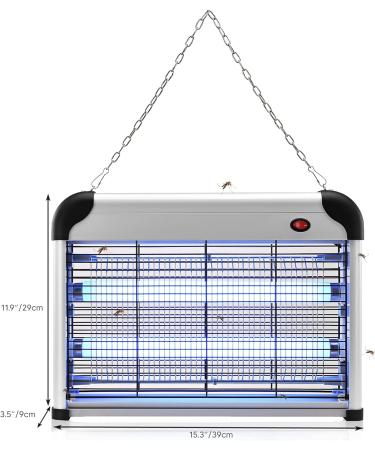 Surezap Electric Insect Kill Mosquito Bug Fly & Other Pests Killer Powerful 2800V Grid 20W Bulbs - Buy Online on SooperMarket.com