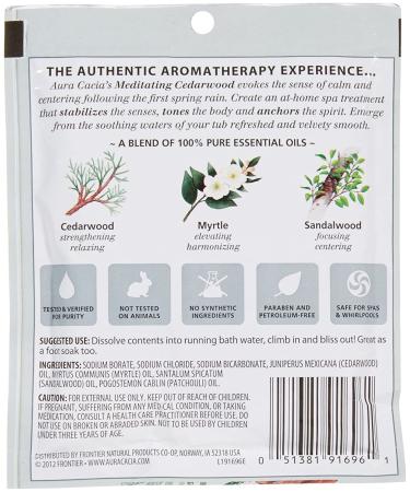 Aura Cacia Cedarwood Aromatherapy Mineral Bath â€“ 2.5 oz | Relax & Meditate - Buy Online on SooperMarket.com
