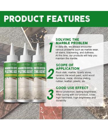 3PC Marble Nano Crystal-Plating Agent | Stone Nanocrystals Coating for Marble, Quartz, and Ceramic Tiles - Buy Online on SooperMarket.com