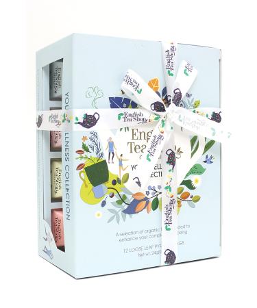 English Tea Shop Organic Wellness Tea Collection Prism - 12 Pyramid Tea Bags - 6 Different Flavours. 24 g 12 Count (Pack of 1) Wellness Tea Collection