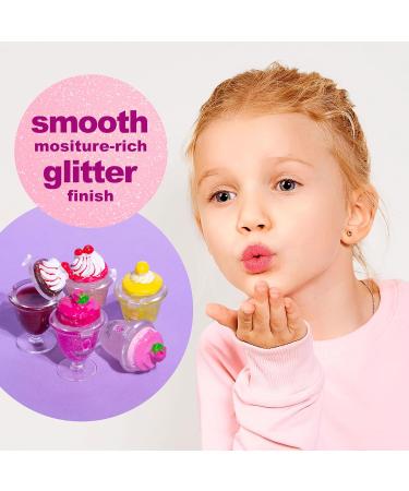 Expressions 10pc Ice Cream Sundae Lip Gloss Collection | Kids Makeup Set | Glittery Dessert Flavored Gloss - Buy Online on SooperMarket.com