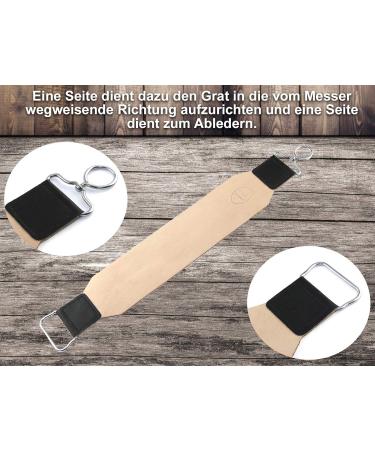 Premium Men's Razor Set from Solingen - Extra Wide Leather Strop Razor & Paste - Perfect Gift Idea - Buy Online on SooperMarket.com