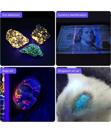DARKBEAM UV Torch 365nm Black Light Wood's lamp USB Rechargeable Blacklight LED Ultraviolet Flashlight Mini Portable Detector for Pet Urine Fluorescent Resin Curing Leak Detection 2-Pack - Buy Online on SooperMarket.com