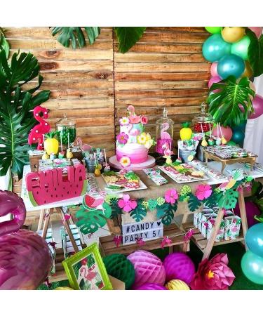 Mity Rain 7pcs Flamingo Cake Toppers - Hawaiian Luau Cake Decorations - Buy Online on SooperMarket.com