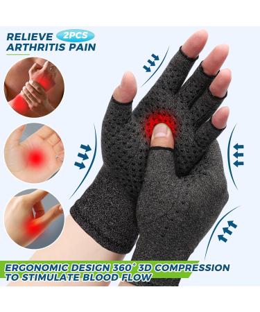 YOGINGO Fingerless Compression Gloves for Arthritis Relief - S Grey, 1 Pair - Buy Online on SooperMarket.com