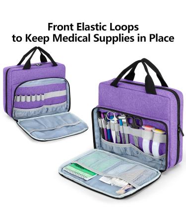 Trunab Padded Stethoscope Case Small First Aid Kit Bag Empty Hold Two Stethoscopes Compatible with 3M Littmann/MDF/ADC Ideal for Home Car Camping and Hiking Purple - Buy Online on SooperMarket.com