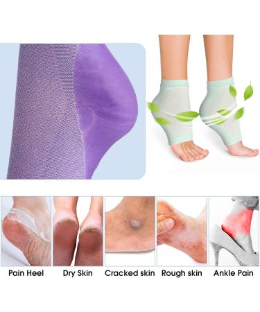 JAGELY Moisturizing Heel Socks - 7 Pairs Spa Gel Socks for Cracked Heels | Repair Dry Skin for Men & Women - Buy Online on SooperMarket.com