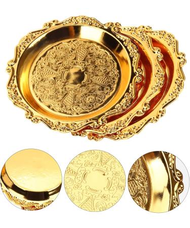 OFFSCH 6pcs Dried Fruit Plate Veggie Pasta Fruit Trays for Serving for Party Chips and Dip Serving Dish 10x10cm Golden - Buy Online on SooperMarket.com