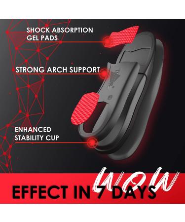 2022 Premium Anti-Fatigue High Arch Support Insoles | Relief Plantar Fasciitis & Foot Pain | Men 9-10.5/Women | Black M - Buy Online on SooperMarket.com