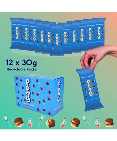Peng Roasted Chickpeas Snack (Sea Salt & Vinegar) - High Protein Plant-Based Crunchy Snack (12 x 30g) - Buy Online on SooperMarket.com