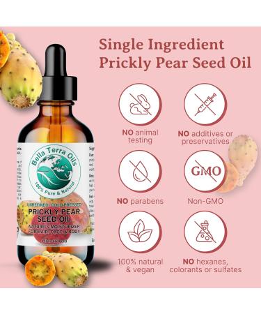 Shop Bella Terra Prickly Pear Oil 4 oz - Nourishing Cactus Oil with Omega-6 & Vitamin K - Experience Natural Luxury - Buy Online on SooperMarket.com
