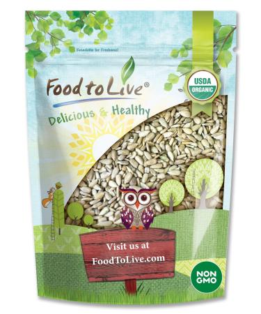 Organic Sprouted Sunflower Seeds, 1 Pound  Non-GMO, Kosher, No Shell, Unsalted, Raw Kernels, Vegan Superfood, Sirtfood, Bulk 1 Pound (Pack of 1)