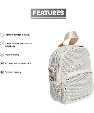 adidas Women's Airmesh Mini Backpack - Alumina Beige | One Size - Buy Online on SooperMarket.com