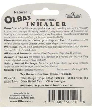 Olbas Aromatic Inhaler 6 Count - Soothing Nasal Relief | 1 Count - Buy Online on SooperMarket.com