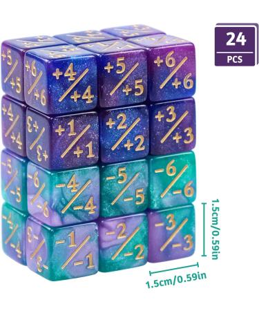24-Piece Starry Sky Dice Counters Set for MTG CCG Card Game - Buy Online on SooperMarket.com