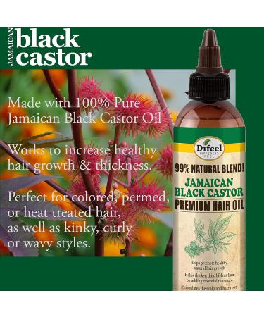 Difeel 99% Natural Premium Jamaican Black Castor Hair Oil 8 oz - Nourish and Strengthen Your Hair Naturally - Buy Online on SooperMarket.com