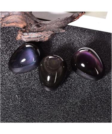 Crystal 1pc Natural Rainbow Obsidian cat Eye Stones Shape Quartz Crystal Ornament 45-50mm - Buy Online on SooperMarket.com