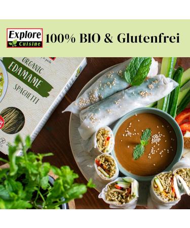 Explore Cuisine Edamame Spaghetti - Gluten-Free & Vegan Pasta 6x200g | Low Carb No Additives Ideal for Celiac Disease - Buy Online on SooperMarket.com