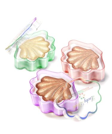 NewBang Highlighter Palette Illuminator Powder Palette Highlighter Glow Bronzer Powder Makeup Highlighter Kit 3 Highly Pigmented Face Highlighter Shimmer Colors - Vegan  Cruelty Free & Hypoallergenic 3 Colors Highlighter...