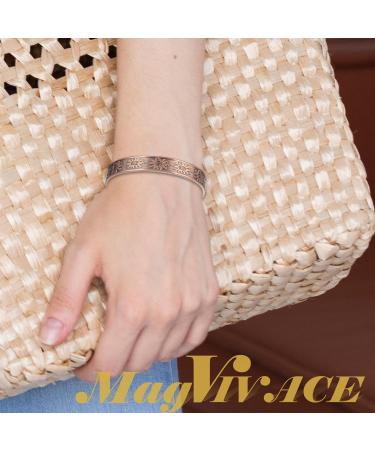 EnerCoppeX Copper Magnetic Bracelet for Women - Detox Jewelry with 3500 Gauss Magnet (CPB-2052) - Buy Online on SooperMarket.com