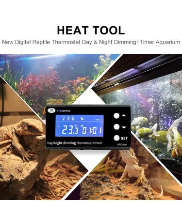 areclern Reptile Temperature Controller Thermostat Day-Night Dimming Digital Reptile Thermostat Timer Cooling Heating Mode LCD Display Multipurpose Thermostat for Aquarium Terrarium UK - Buy Online on SooperMarket.com